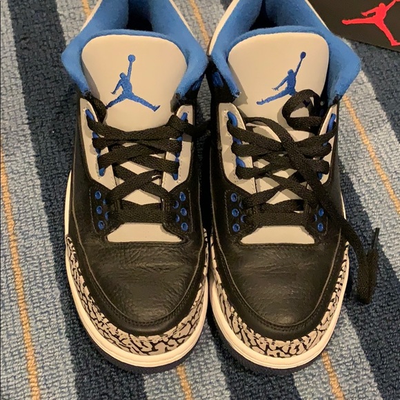 JORDAN 3 RETRO SPORT BLUE- SIZE 8.5 - Picture 2 of 6